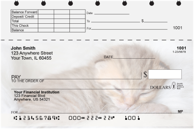 Sleepy Kittens Top Stub Checks | TSANI-018