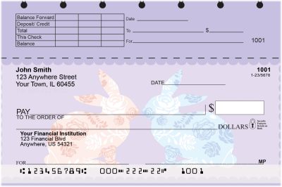 Blooms and Bunnies Top Stub Checks | TSANI-021