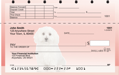 Adorable Bichons Top Stub Checks | TSDOG-31