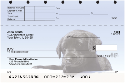 Black Lab Puppies Top Stub Checks | TSDOG-53