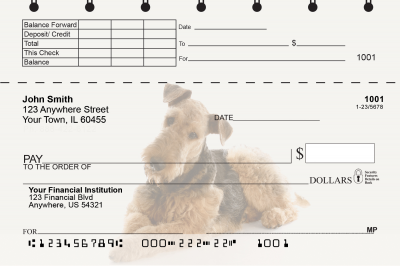 Airedale Terrier Top Stub Checks | TSDOG-89