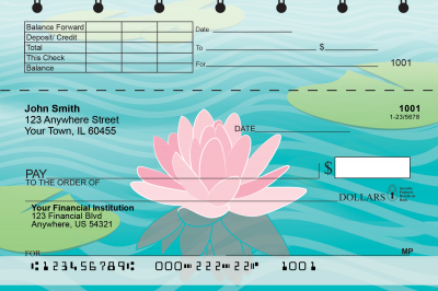 Water Lilies Top Stub Checks | TSFLO-004