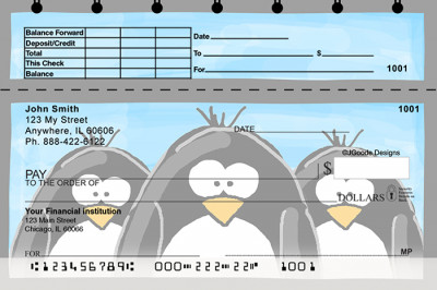 Jen Goode's Chilly Penguins Top Stub Checks | TSJEN-04