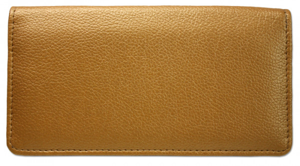 Gold Leather Checkbook Cover | CLP-GLD01