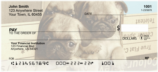 Pug Mugs Personal Checks | EVC-81