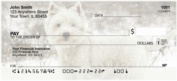Westie Dog Personal Checks | EVC-97