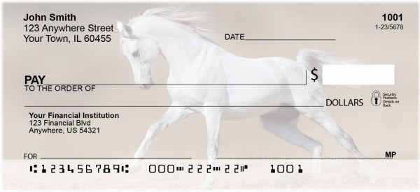 White Stallions Personal Checks | EVC-98
