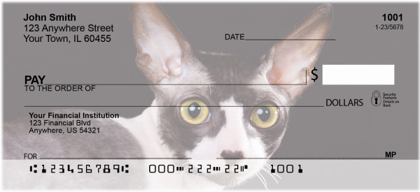 Cornish Rex Cat Personal Checks | GCB-74