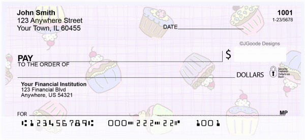 Jen Goode's Cupcake Party Personal Checks | JEN-07