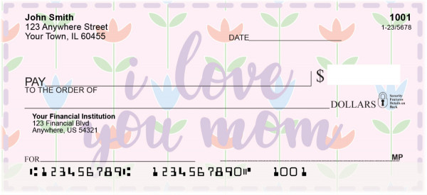 I Love You, Mom Personal Checks | LOV-24