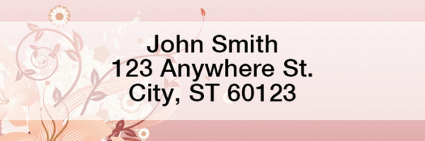 Floral Elegance Rectangle Address Labels | LROPC-06