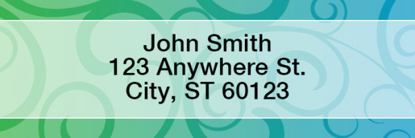Swirls Rectangle Address Labels | LROPC-10