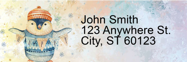Winter Waddle Address Labels | LRRANI-014