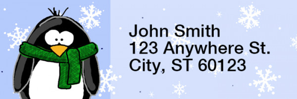 Jen Goode's Penguins Rectangle Address Labels | LRRJEN-01