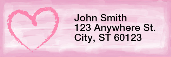Jen Goode's Pink Ribbons Rectangle Address Labels | LRRJEN-02