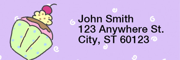 More Jen Goode's Cupcakes Rectangle Address Labels | LRRJEN-08