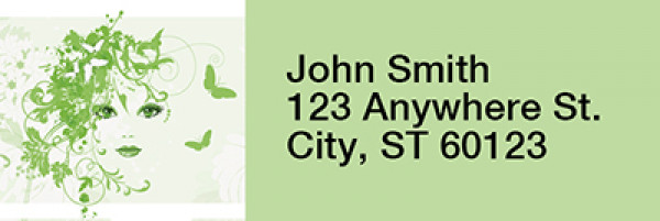 Flower Girl Rectangle Address Labels | LRROPC-08