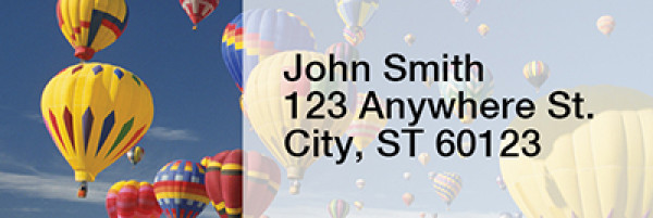 Hot Air Balloons Narrow Address Labels | LRRTRA-42