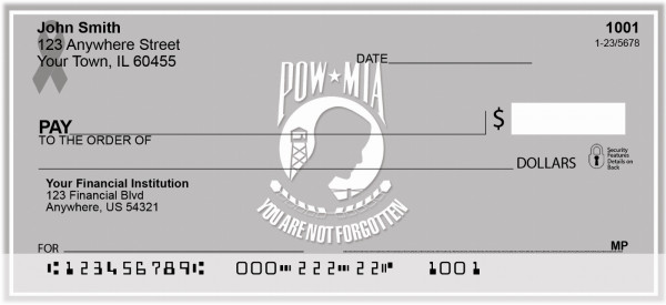 POW/MIA Remembrance Ribbon Personal Checks | RIB-22