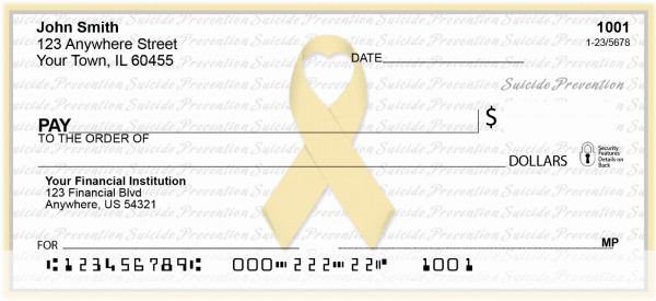 Suicide Prevention Ribbon Personal Checks | RIB-26