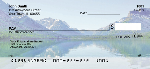 Mountain Lake Reflections Personal Checks | SCE-84