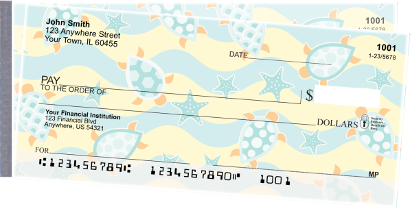 Colorful Sea Turtles Side Tear Checks | STANI-005